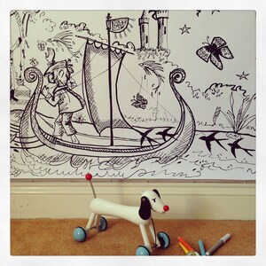 DREAM A LITTLE DREAM Giant Colouring Poster Size 235 x 84cm Perfect for Weddings or Fairy Tale Birthday Parti image 2