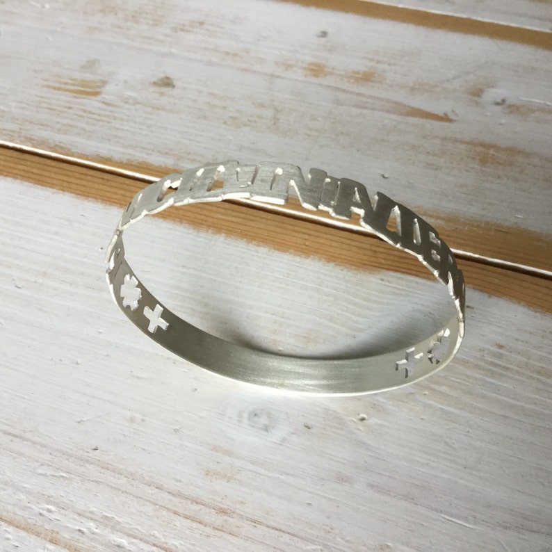 Allergy Bracelet Medic Alert Bracelet Sterling Silver Etsy