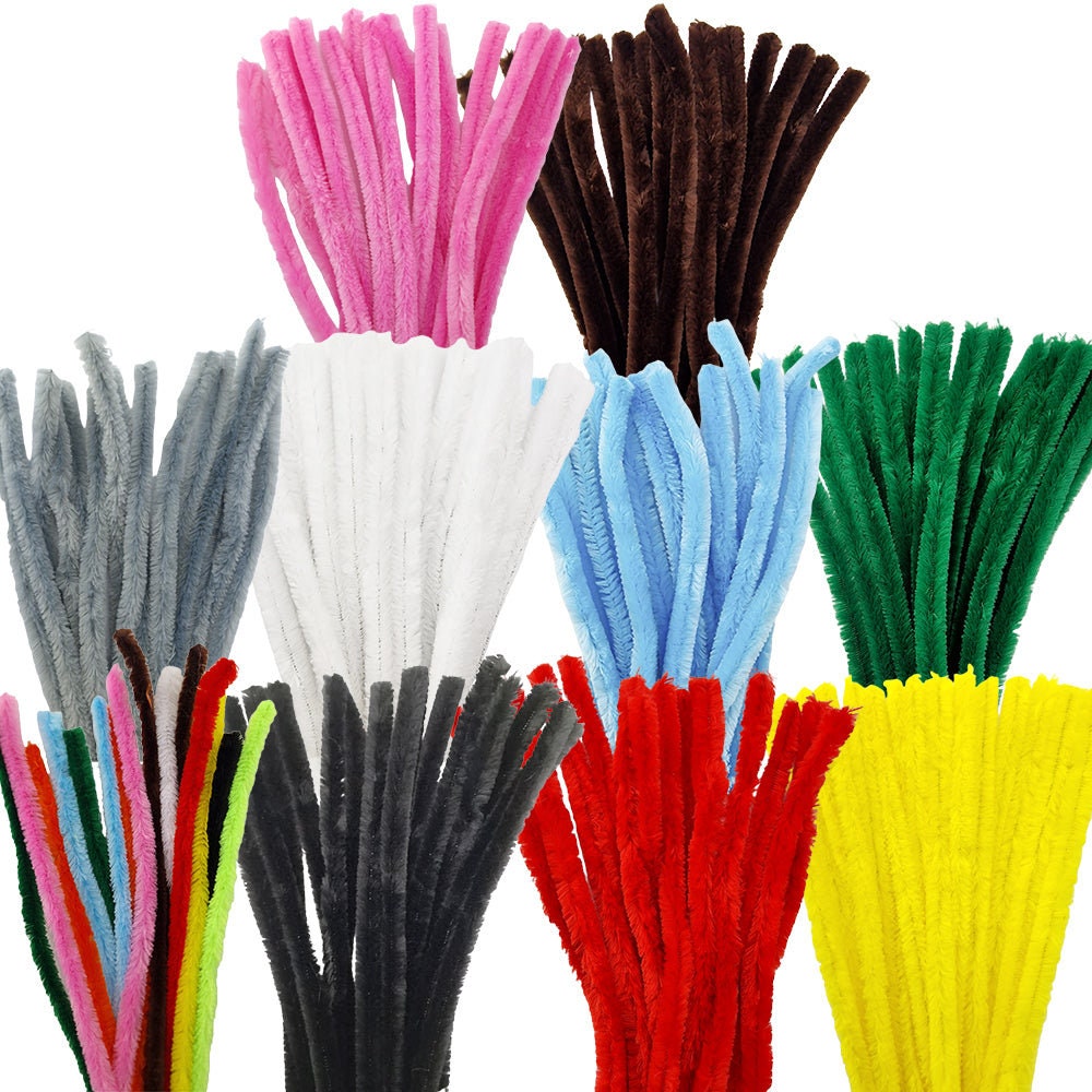 Black Pipecleaners Chenille Stems 15cm Short Pipe Cleaners for