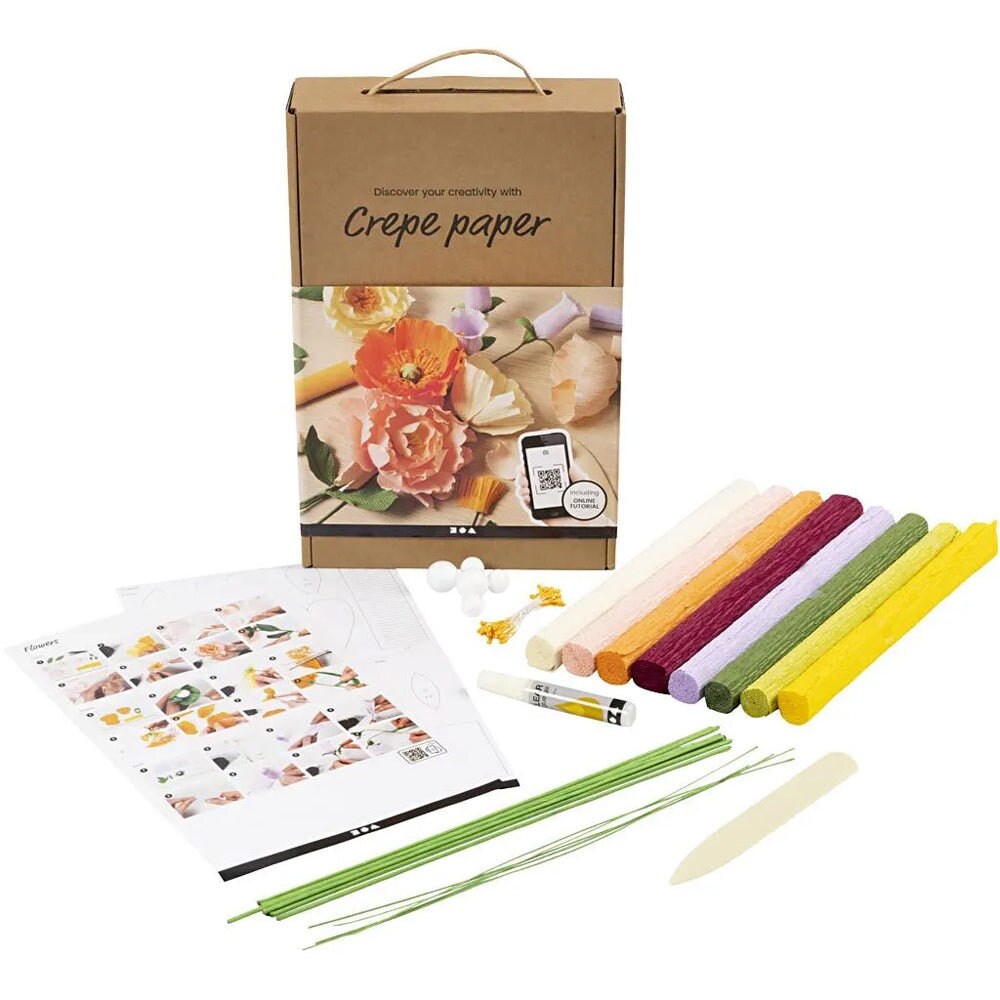 Crepe Paper Flowers Craft Kit | By The Danes