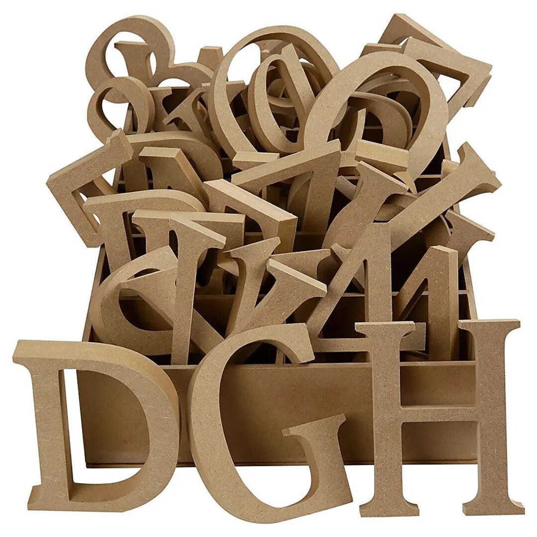 Small 8cm Wooden MDF Letters Numbers & Symbols Wood Shapes Etsy UK