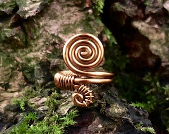 Gold Viking Spiral Loc Beads
