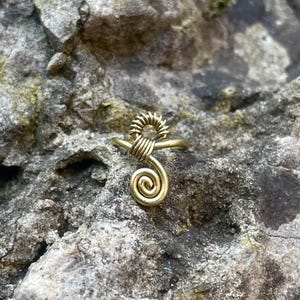 Wrapped Sacred Geometry Brass Loc Jewel