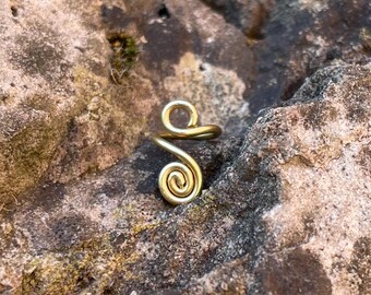 Anello per dreadlock in ottone Secured Geometry