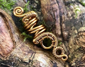 Unique Gold Dreadlock Jewellery Dreadlock Accessories Dread Beads Dreadlock Jewelry, Viking Hair Dread Beads