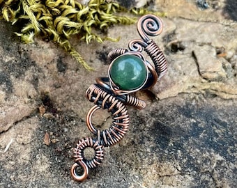 Perline per dreadlock in cristallo di rame ossidato, angelite, ametista, quarzo rosa, giada