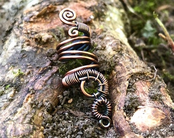 Unique Copper Dreadlock Beads, Loc Bead, Dreadlock Accessory, Tribal Hair Jewelry, Dreadlock Beads, Dread Beads, Dreadlock Accessories