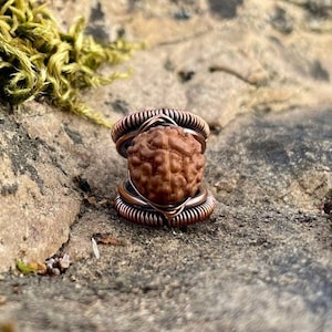 Rudraksha Bead Dreadlock Accessory, Dreadlock Beads, Loc Jewelry, Dreadlock Jewellery, Hair Ring, Unique Dread Bead, Wooden Loc Beads
