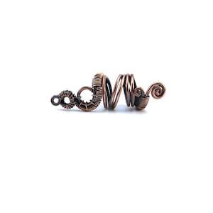 Unique Copper Dreadlock Beads, Loc Bead, Dreadlock Accessory, Tribal Hair Jewelry, Dreadlock Beads, Dread Beads, Dreadlock Accessories image 2