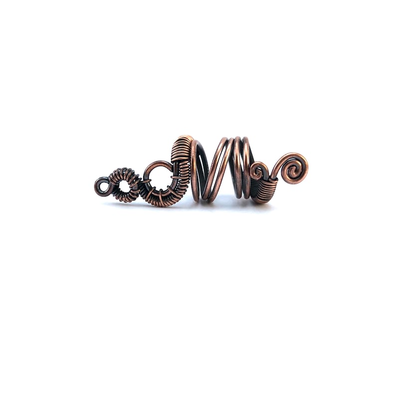 Unique Copper Dreadlock Beads, Loc Bead, Dreadlock Accessory, Tribal Hair Jewelry, Dreadlock Beads, Dread Beads, Dreadlock Accessories image 2