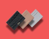 Personalised Leather Card Holder, Black, Grey, Blue, Nude. Custom Monogram Card Case Birthday Or Wedding Gift