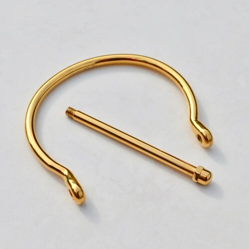 Minimalist Gold Screw Bar Cuff Bracelet Screw Cuff Bracelet Etsy