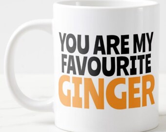 You Are My Favourite Ginger Funny Novelty Gift Mug Black Handle//Rim
