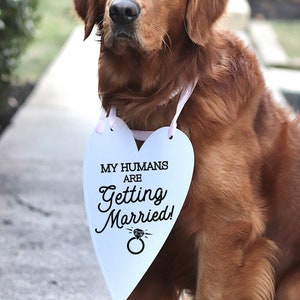 My Humans Are Getting Married Wedding Announcement Engagement Photo Shoot Special Occasion Dog Sign Dog Photo Prop Sign for Photo Shoot image 5