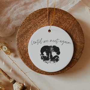 Aangepaste huisdier pootafdruk herdenkingskerstornament