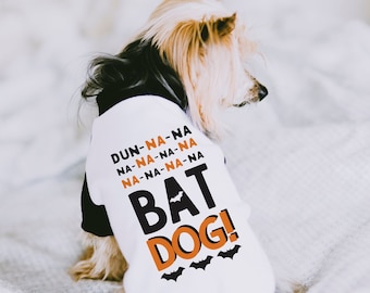 Bat Dog Halloween Dog Shirt | Cute Dog Tee for  Halloween Party