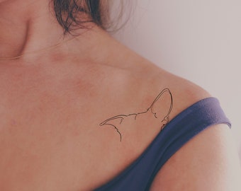 Temporary Tattoo Sheet Pick a Design 8.5&quot; x 11&quot; | Dog or Cat Outline Temporary Tattoos | Personalized Tats | Flower Crown Halo Tattoos