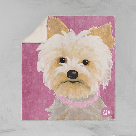 yorkie throw blanket