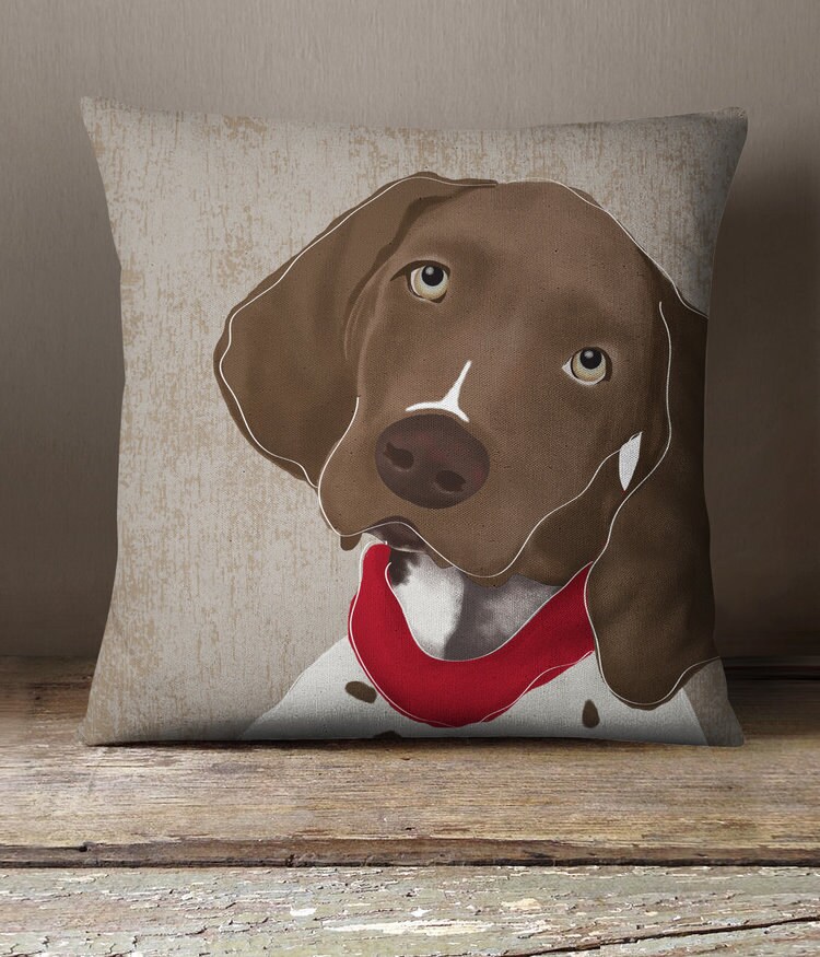 German Shorthaired Pointer Pillow Cover Dog Breed Throw Etsy