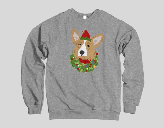 etsy corgi christmas sweater