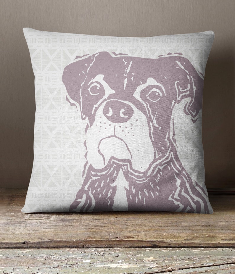 boxer throw pillow