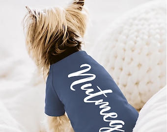 Gepersonaliseerde huisdiernaam aangepast hondenshirt
