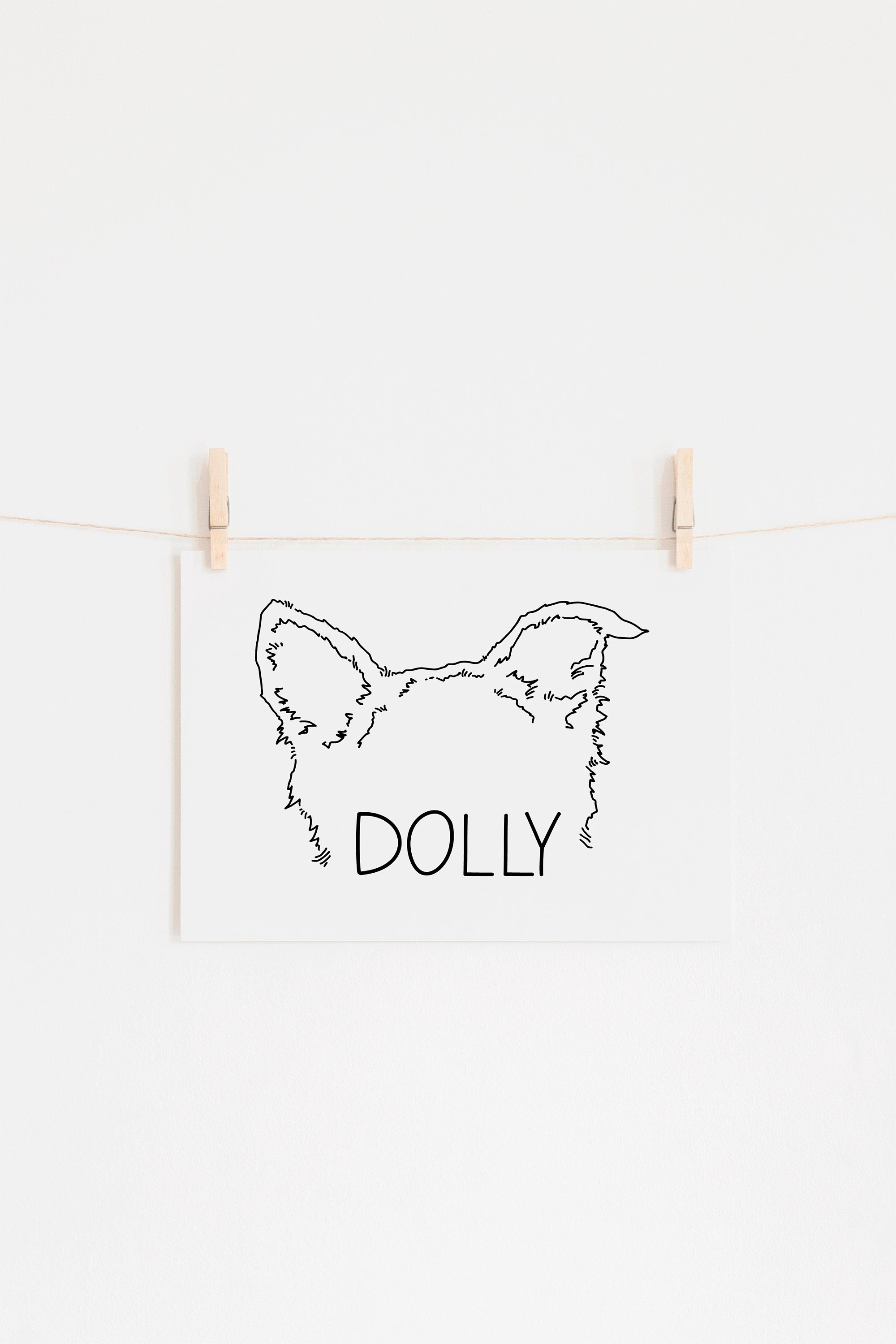 Buy Custom Dog Ears Outline Tattoo Inspired Wall Art Dog Lovers Online in  India  Etsy