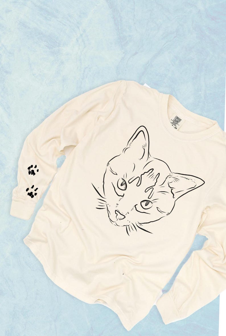 Personalized Custom Dog, Cat, or Other Pet's Full Face Portrait Long