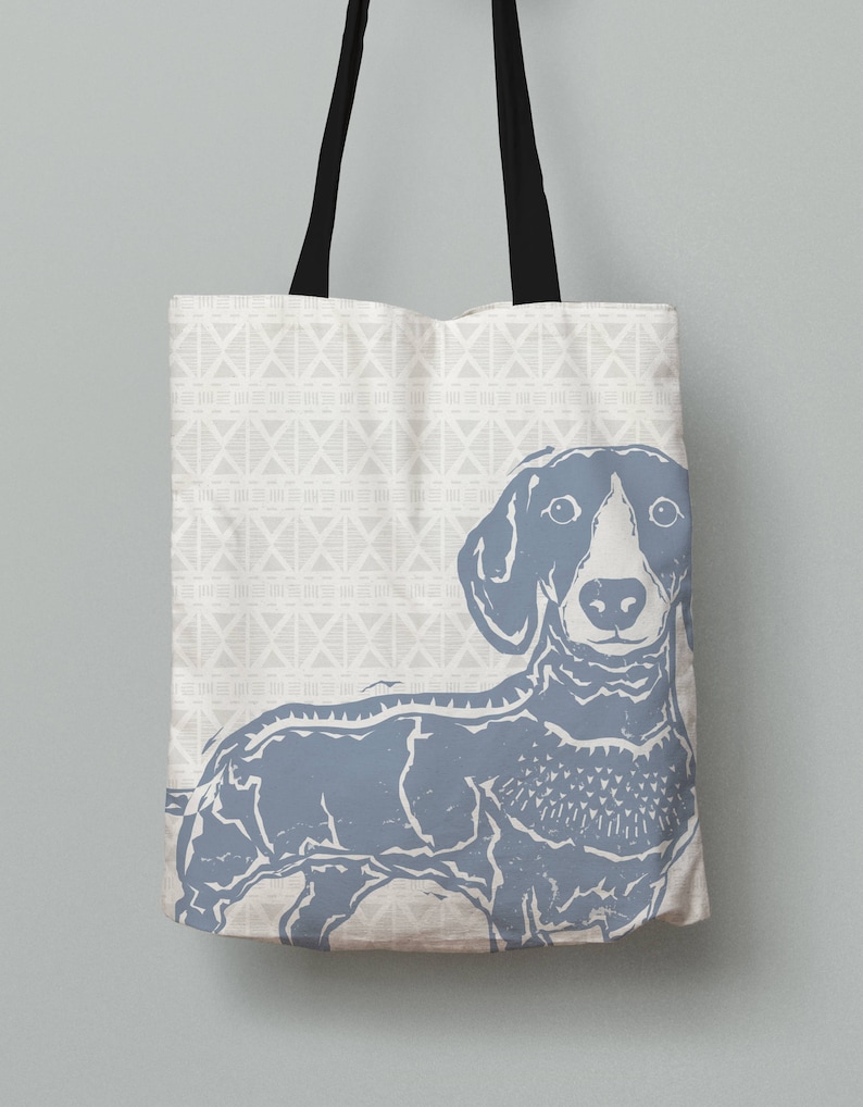 All Over Print Tote Bag Available in 3 Sizes and 7 Colors Dachshund Weiner Dog Sausage Dog Tote Bag NEW BREED!