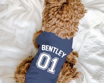 Custom Dog Name Age Team Jersey Birthday Dog Shirt