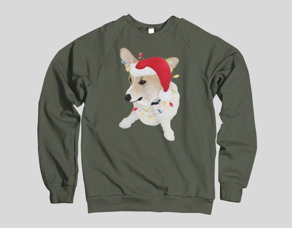 etsy corgi christmas sweater