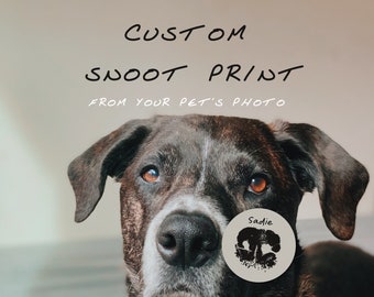 Custom Digital Snoot Print Design Fee for Tattoos, DIY Projects, Etc. Get your Pet's Nose Made Into a Snoot Print In Memory Memorial Tattoo