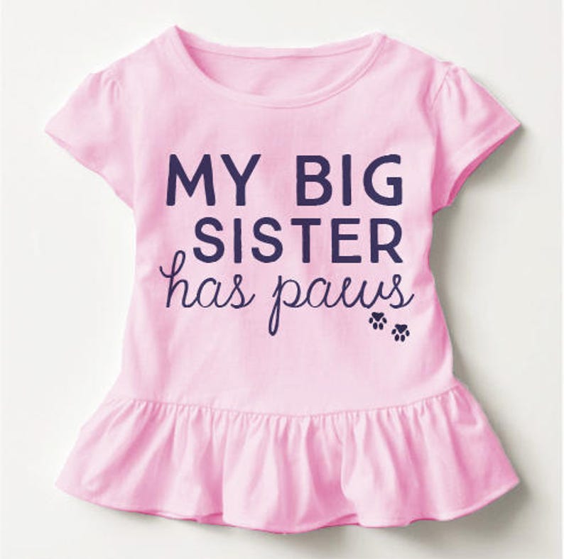 My Siblings Have Paws TShirt T-Shirt Tee Kids Childrens Unisex Fun Pets Dog Cute