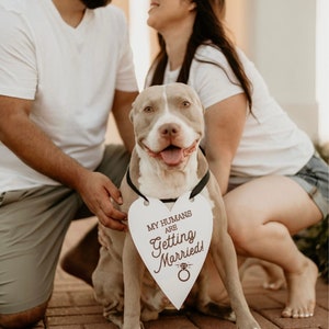 My Humans Are Getting Married Wedding Announcement Engagement Photo Shoot Special Occasion Dog Sign Dog Photo Prop Sign for Photo Shoot image 3
