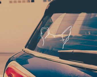 Dog or Cat Outline Car Decal | Dog or Cat Outline Car Vinyl | Personalized Car Decal for Dog Parent | Dog Mom Car Decal | Dog Dad