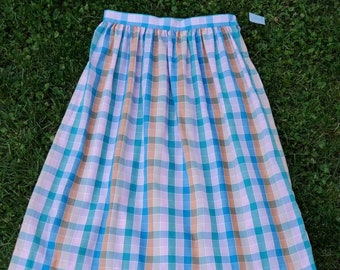 Green and Purple Tradition Sears Plaid Skirt Size M Vintage 1980/'s Blue Red FREE SHIPPING