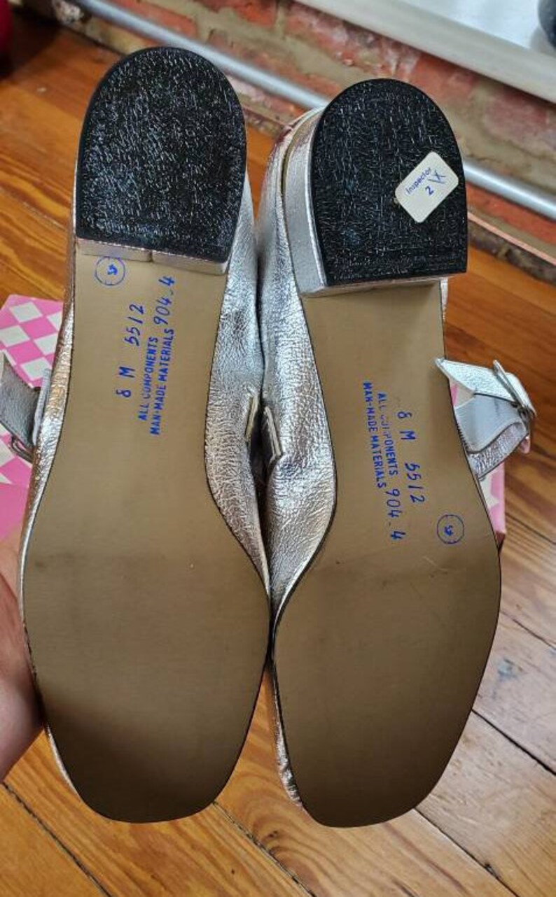 CLASSIC ~ Vintage Deadstock Square Dance Shoes by Promenaders ~ Mary Janes SILVER or GOLD Sizes 6.5 7 7.5 8 8.5 9.5 10 Narrow  Medium Width