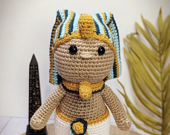 Muster-King Tut Amigurumi Häkelanleitung, Halloween Häkelanleitung, Häkelanleitung für Spielzeug