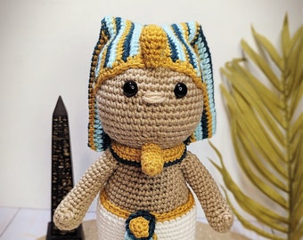 Pattern-King Tut Amigurumi Crochet Pattern, Halloween Crochet Pattern, Crochet Toy Pattern