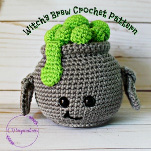 Witch's Brew Cauldron Crochet Pattern, Witch Cauldron Crochet Pattern, Witch Amigurumi Pattern, Halloween Crochet Pattern