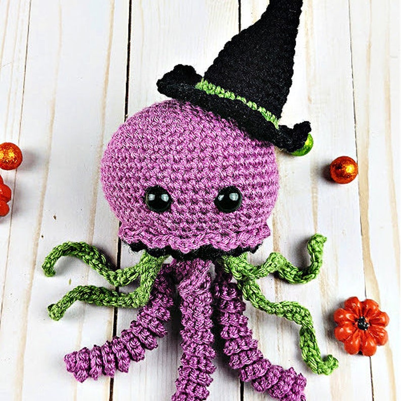 Witch Jellyfish Crochet Pattern, Halloween Crochet Pattern, Witch Crochet Pattern image 2