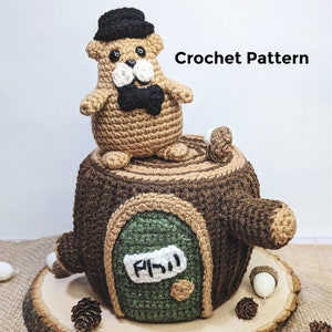 Groundhog Day Playset Crochet Pattern  - Amigurumi Pattern
