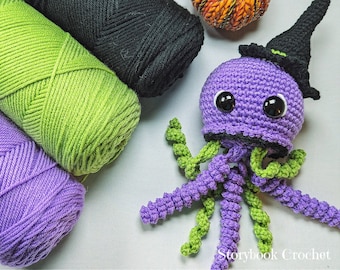 Witch Jellyfish Crochet Pattern, Halloween Crochet Pattern, Witch Crochet Pattern