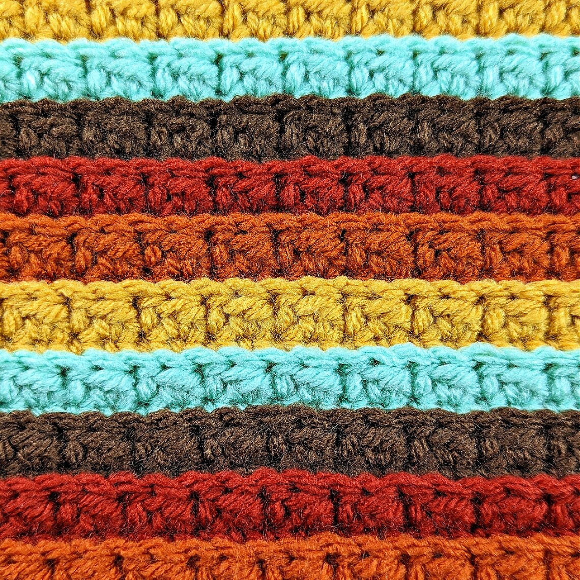 Striped Harvest Afghan Crochet Pattern Crochet Afghan Etsy