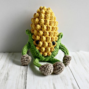 Crochet Corn Veggie Buddy Pattern, Crochet Corn Pattern, Crochet Pattern, Amigurumi Pattern, Crochet Vegetable Pattern, Garden Toys