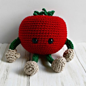 Crochet Tomato Pattern, Veggie Buddy Crochet Pattern, Garden Crochet Pattern, Amigurumi Pattern, Crochet Pattern