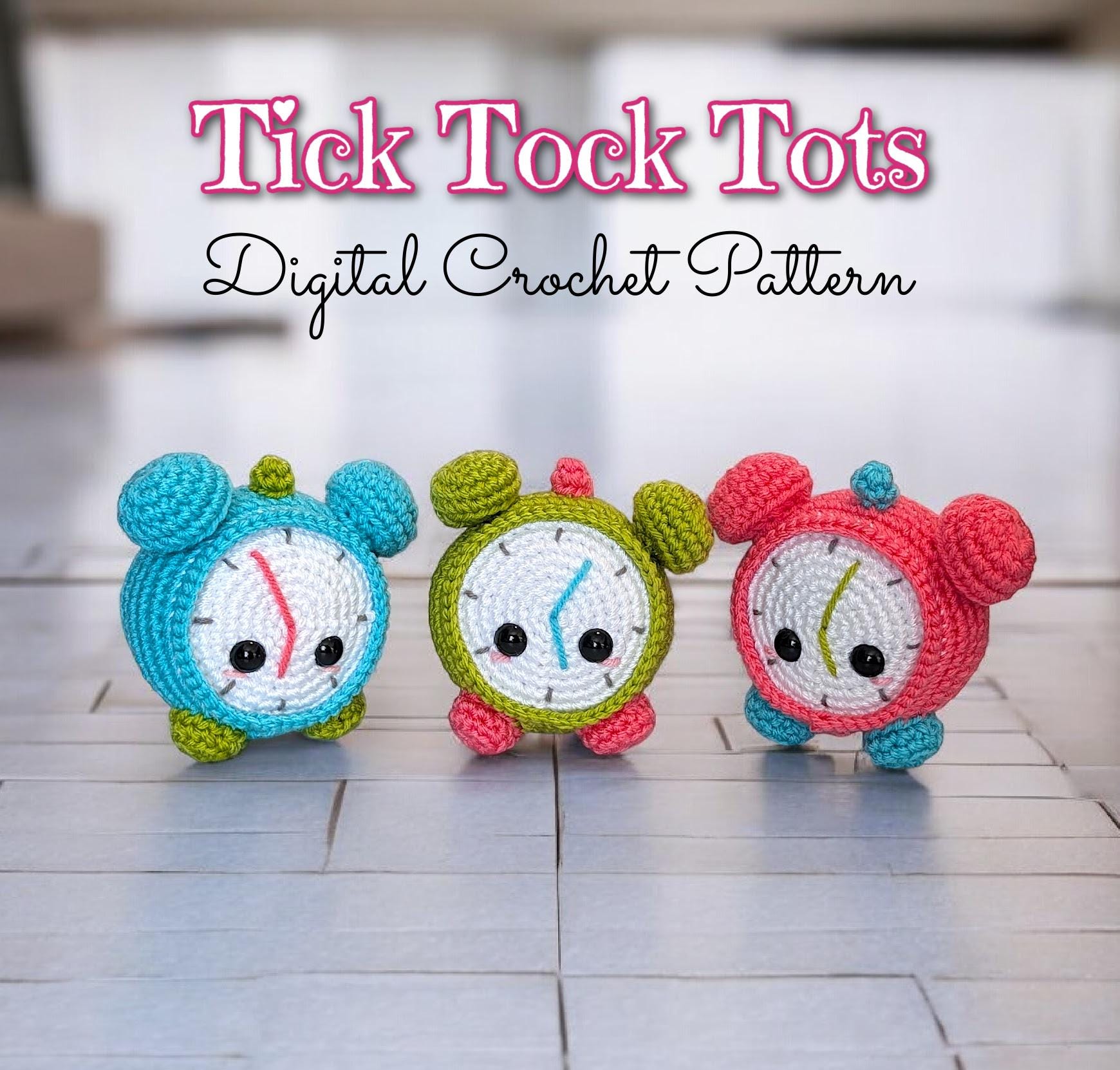 30 Crochet Clock Patterns That Keep Time in Handmade Style 14 Tick Tock Clock Amigurumi Pattern