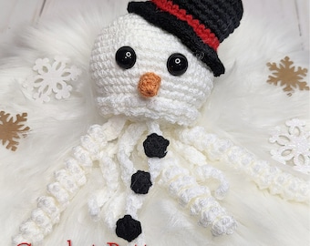 Snowman Jellyfish Crochet Pattern, Christmas Crochet Pattern,