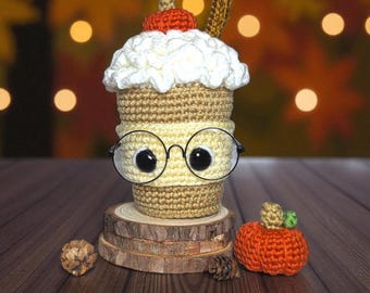 Pumpkin Spice Latte Crochet Pattern, Crochet Coffee Pattern, Fall Crochet Pattern, Pumpkin Crochet Pattern