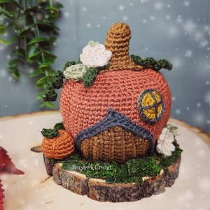 Pumpkin Cottage Haven Crochet Pattern, Fairy House Crochet Pattern, Pumpkin Crochet Tutorial, Amigurumi Tutorial